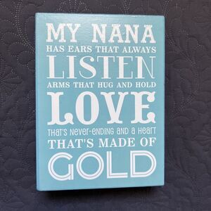 Modern Family Wooden Table Top and Shelves Home Decor 6x6 Nana A Heart Of Gold